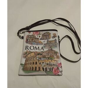 Mini multi-colored crossbody bag with adjustable strap